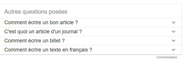 résultats google