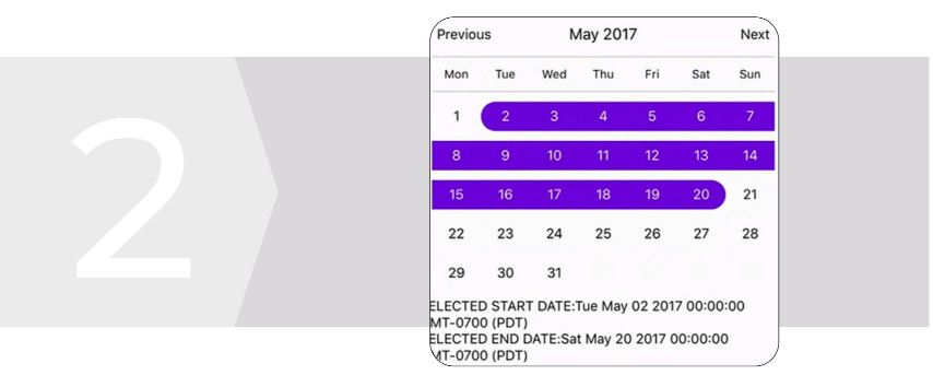 CalendarPicker Component for React Native