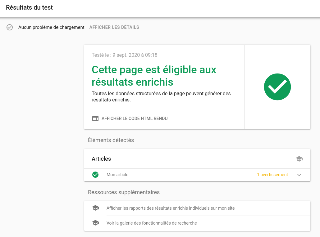 Exemple de données structurées avec le module Schema Metatag