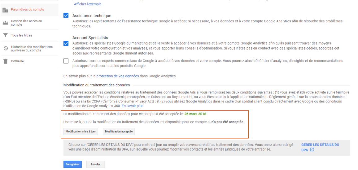 Googla Analytics et RGPD