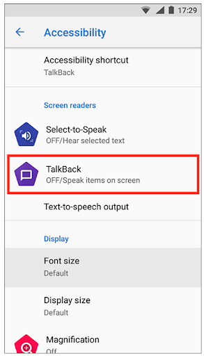 talkback android