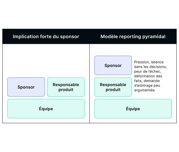 Implication forte du sponsor vs schéma pyramidal