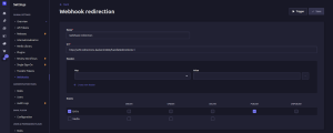Redirection CMS Headless Notebook back office Strapi