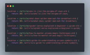 CMS Headless Redirections fichier Nginx généré par le script